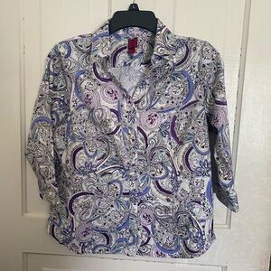 212 Collection Multicolor Paisley Blouse